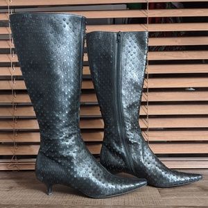 Leather Vero Cuoio boots, baby goth cutouts
